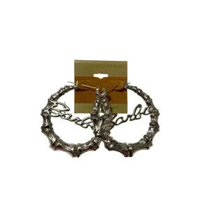 FASHION EARRINGS BIG CIRCLE WITH BARBIE WRITTEN ACROSS